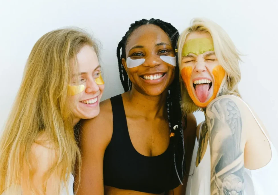 Three Women In Blond And Black Hair